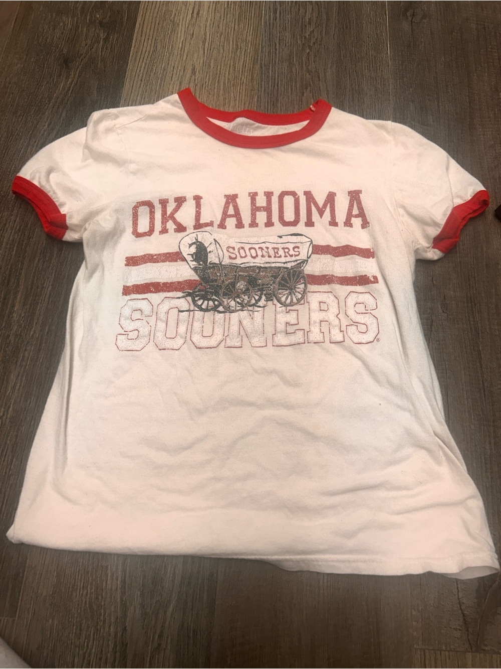 White & Red Oklahoma Sooners Kids Tee
